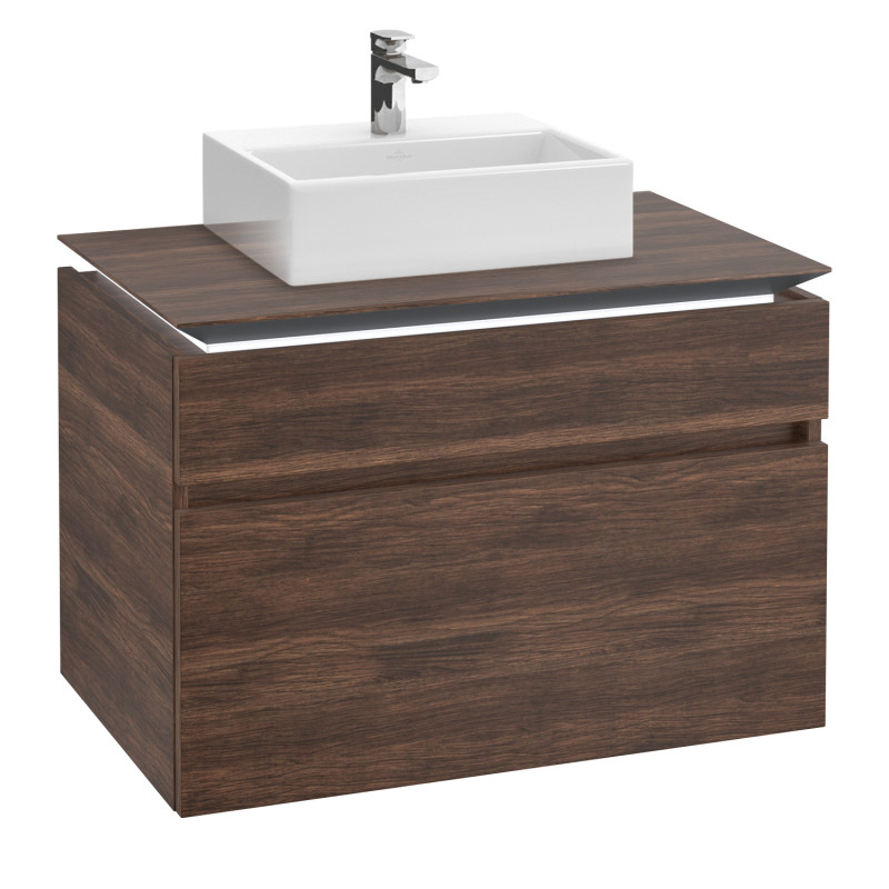 Тумба под раковину Villeroy & Boch Legato 80х55 см с подсветкой ДСП дуб аризона B602L0VH