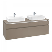 Тумба под раковину Villeroy & Boch Legato 160х55 см з підсвічуванням ДСП трюфель серый B600L0VG