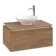 Тумба под раковину Villeroy & Boch Legato 80х38 см с подсветкой ДСП дуб канзас B601L0RH