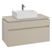 Тумба под раковину Villeroy & Boch Legato 100х55 см с подсветкой ДСП нежно-серый B604L0VK