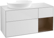 Тумба под раковину Villeroy & Boch Finion 120х50,1 см с подсветкой МДФ белый матовый лак/стекло белое матовое FA51GNMT