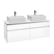 Тумба під раковину Villeroy & Boch Legato 140х55 см з підсвічуванням ДСП білий матовий B669L0MS