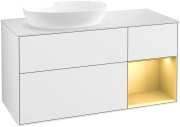 Тумба під раковину Villeroy & Boch Finion 120х50,1 см з підсвіткою МДФ білий глянцевий лак/скло біле матове FA51HFGF