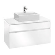 Тумба под раковину Villeroy & Boch Legato 100х55 см с подсветкой МДФ/ДСП белый глянцевый B604L0DH