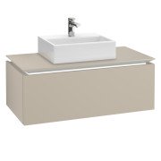 Тумба под раковину Villeroy & Boch Legato 100х38 см з підсвічуванням ДСП ніжно-сірий B603L0VK