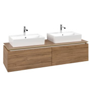 Тумба під раковину Villeroy & Boch Legato 160х38 см з підсвічуванням ДСП дуб канзас B676L0RH