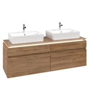 Тумба под раковину Villeroy & Boch Legato 160х55 см с подсветкой ДСП дуб канзас B677L0RH