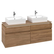 Тумба под раковину Villeroy & Boch Legato 140х55 см с подсветкой ДСП дуб канзас B669L0RH