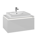 Тумба под раковину Villeroy & Boch Legato 80х38 см с подсветкой МДФ/ДСП белый глянцевый B678L0DH