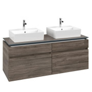 Тумба под раковину Villeroy & Boch Legato 140х55 см с подсветкой ДСП каменный дуб B669L0RK