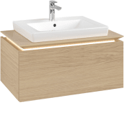 Тумба під раковину Villeroy&Boch Legato 80х38 см з підсвічуванням ДСП північний дуб B678L0VJ