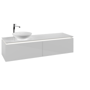 Тумба під раковину Villeroy & Boch Legato 160х38 см з підсвічуванням МДФ/ДСП білий глянсовий B595L0DH