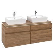 Тумба під раковину Villeroy & Boch Legato 140х55 см з підсвічуванням ДСП дуб канзас B669L0RH