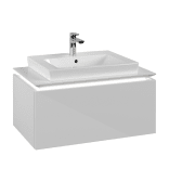 Тумба под раковину Villeroy & Boch Legato 80х38 см с подсветкой МДФ/ДСП белый глянцевый B678L0DH