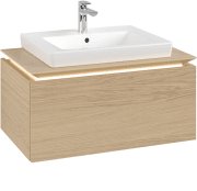 Тумба під раковину Villeroy&Boch Legato 80х38 см з підсвічуванням ДСП північний дуб B678L0VJ