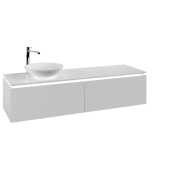 Тумба під раковину Villeroy & Boch Legato 160х38 см з підсвічуванням ДСП білий матовий B595L0MS