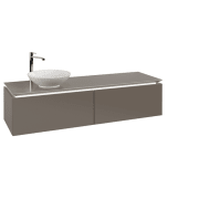 Тумба під раковину Villeroy & Boch Legato 160х38 см з підсвічуванням ДСП сірий трюфель B595L0VG