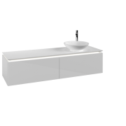 Тумба під раковину Villeroy & Boch Legato 160х38 см з підсвічуванням МДФ/ДСП білий глянсовий B597L0DH