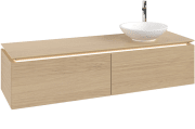 Тумба під раковину Villeroy&Boch Legato 160х38 см з підсвічуванням ДСП північний дуб B597L0VJ