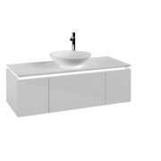Тумба под раковину Villeroy & Boch Legato 120х38 см с подсветкой МДФ/ДСП белый глянцевый B577L0DH