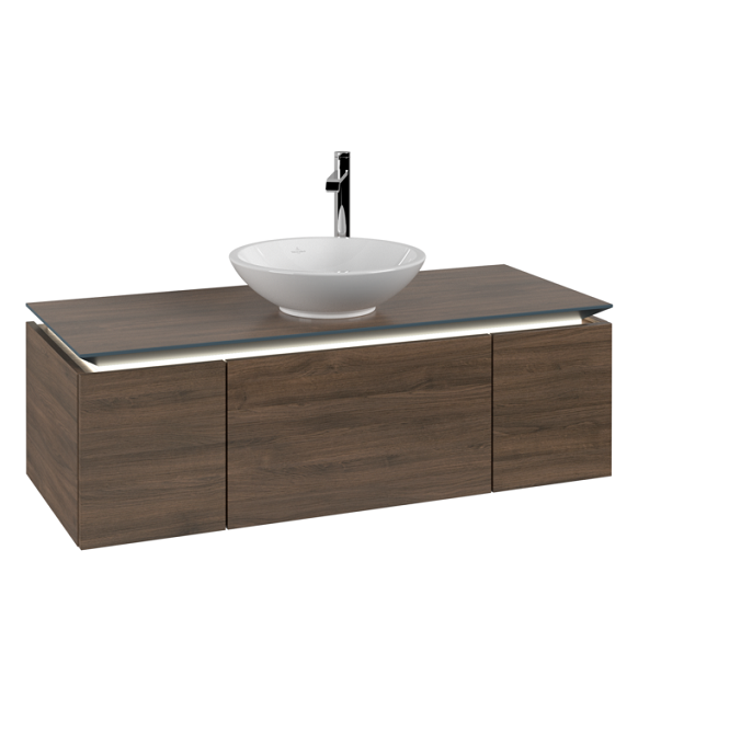 Тумба под раковину Villeroy & Boch Legato 120х38 см с подсветкой ДСП дуб аризона B577L0VH