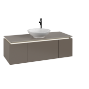 Тумба под раковину Villeroy & Boch Legato 120х38 см с подсветкой ДСП трюфель серый B577L0VG