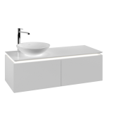 Тумба під раковину Villeroy & Boch Legato 120х38 см з підсвічуванням ДСП білий матовий B579L0MS