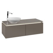 Тумба під раковину Villeroy & Boch Legato 120х38 см з підсвічуванням ДСП сірий трюфель B579L0VG
