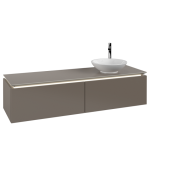 Тумба под раковину Villeroy & Boch Legato 160х38 см с подсветкой ДСП трюфель серый B597L0VG