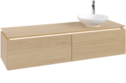 Тумба под раковину Villeroy & Boch Legato 160х38 см с подсветкой ДСП северный дуб B597L0VJ