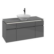 Тумба под раковину Villeroy & Boch Legato 120х55 см с подсветкой МДФ/ДСП глянцевый серый B578L0FP