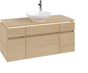 Тумба под раковину Villeroy & Boch Legato 120х55 см с подсветкой ДСП северный дуб B578L0VJ