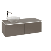Тумба під раковину Villeroy & Boch Legato 120х38 см з підсвічуванням ДСП сірий трюфель B579L0VG