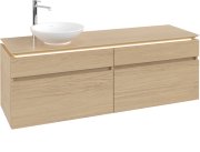 Тумба под раковину Villeroy & Boch Legato 160х55 см с подсветкой ДСП северный дуб B596L0VJ