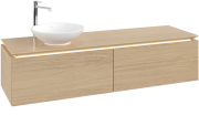 Тумба под раковину Villeroy & Boch Legato 160х38 см с подсветкой ДСП северный дуб B595L0VJ