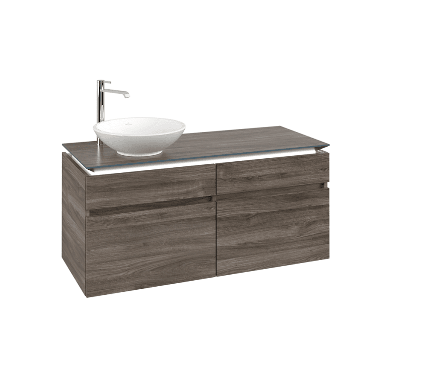 Тумба під раковину Villeroy & Boch Legato 120х55 см з підсвічуванням ДСП кам'яний дуб B580L0RK