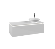 Тумба під раковину Villeroy & Boch Legato 120х38 см з підсвічуванням МДФ/ДСП білий глянсовий B581L0DH