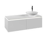 Тумба під раковину Villeroy & Boch Legato 120х38 см з підсвічуванням ДСП білий матовий B581L0MS