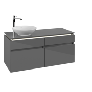 Тумба під раковину Villeroy & Boch Legato 120х55 см з підсвічуванням МДФ/ДСП глянсовий сірий B580L0FP
