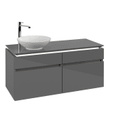 Тумба під раковину Villeroy & Boch Legato 120х55 см з підсвічуванням МДФ/ДСП глянсовий сірий B580L0FP