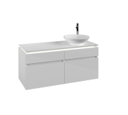 Тумба під раковину Villeroy & Boch Legato 120х55 см з підсвічуванням МДФ/ДСП білий глянсовий B582L0DH