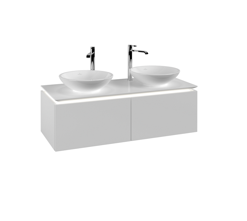 Тумба под раковину Villeroy & Boch Legato 120х38 см с подсветкой ДСП белый матовый B583L0MS