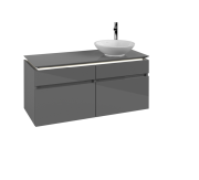 Тумба під раковину Villeroy & Boch Legato 120х55 см з підсвічуванням МДФ/ДСП глянсовий сірий B582L0FP