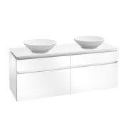 Тумба під раковину Villeroy & Boch Legato 120х55 см з підсвічуванням МДФ/ДСП білий глянсовий B584L0DH