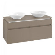 Тумба под раковину Villeroy & Boch Legato 120х55 см с подсветкой ДСП трюфель серый B584L0VG