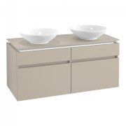 Тумба під раковину Villeroy & Boch Legato 120х55 см з підсвічуванням ДСП ніжно-сірий B584L0VK