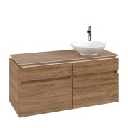 Тумба під раковину Villeroy & Boch Legato 120х55 см з підсвічуванням ДСП дуб канзас B582L0RH