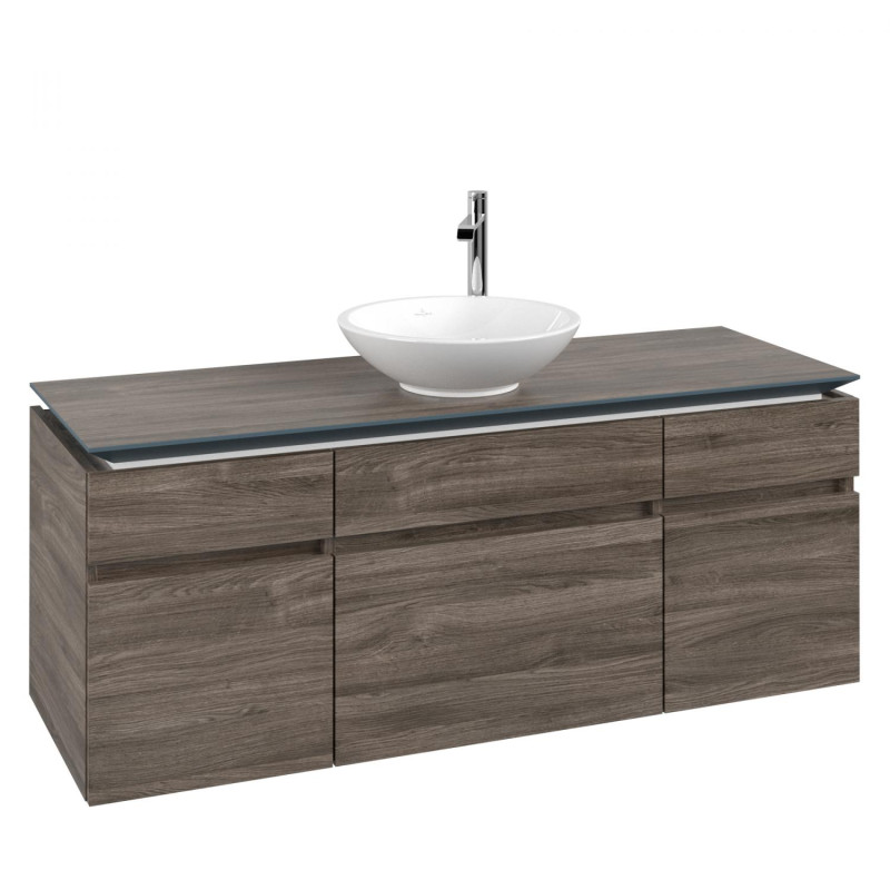 Тумба під раковину Villeroy & Boch Legato 140х55 см з підсвічуванням ДСП кам'яний дуб B586L0RK