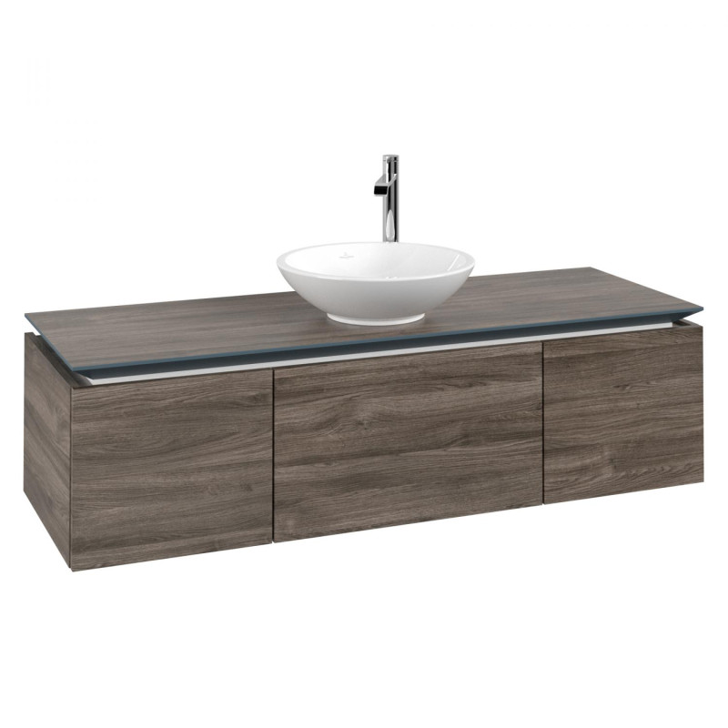 Тумба под раковину Villeroy & Boch Legato 140х38 см с подсветкой ДСП каменный дуб B585L0RK