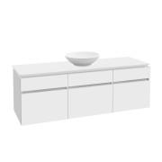 Тумба під раковину Villeroy & Boch Legato 140х55 см з підсвічуванням ДСП білий матовий B586L0MS